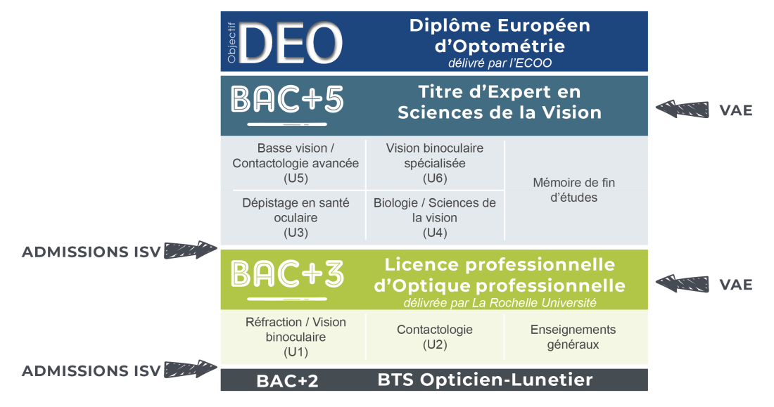 isv formation en optometrie licence deo